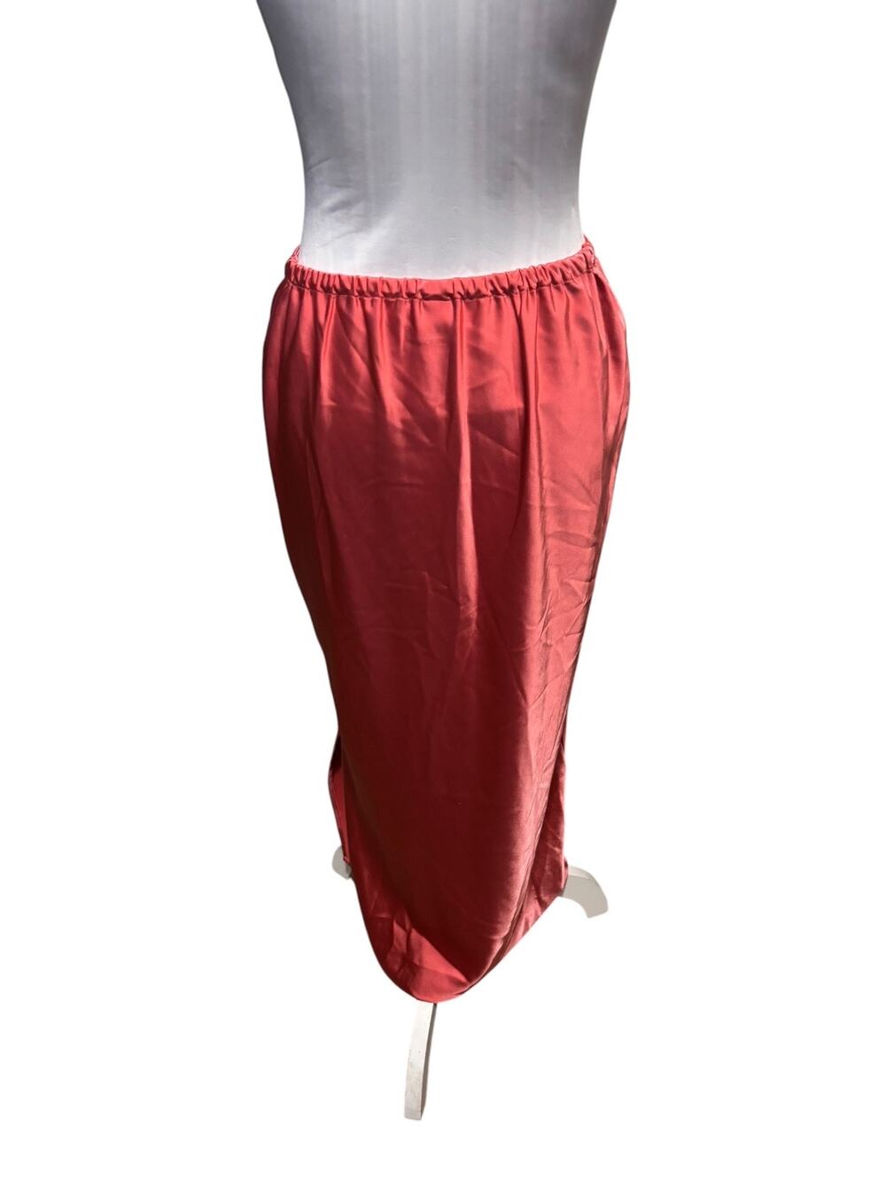 Women's Coral Midi Skirt with Elastic Waist